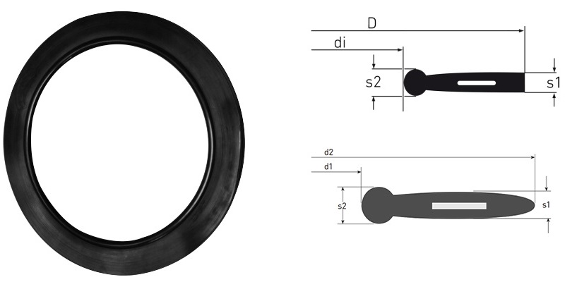 G-ST-P/S Rubber Steel Profile Gasket